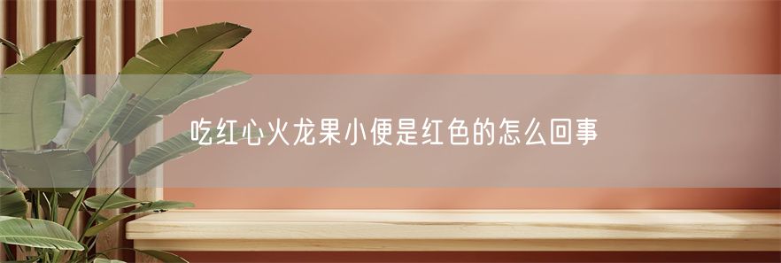 吃红心火龙果小便是红色的怎么回事