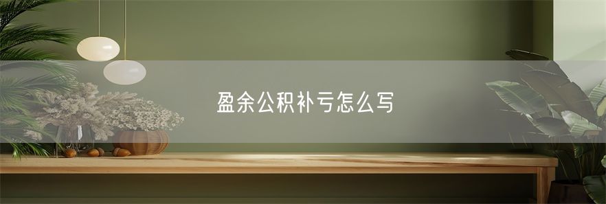 盈余公积补亏怎么写(1)