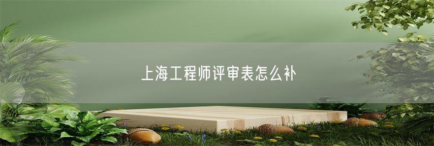 上海工程师评审表怎么补(1)