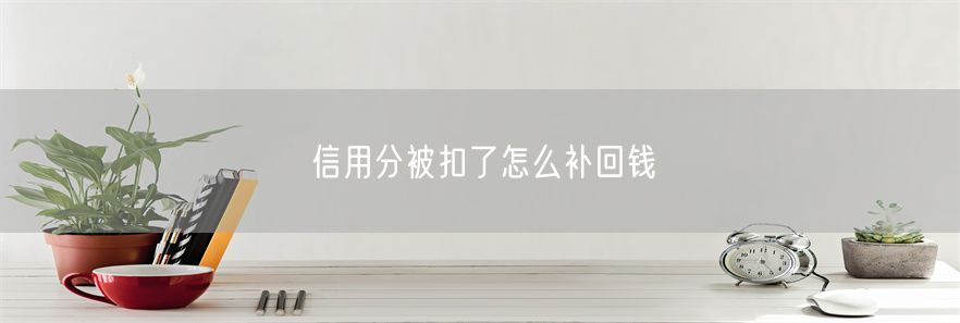 信用分被扣了怎么补回钱