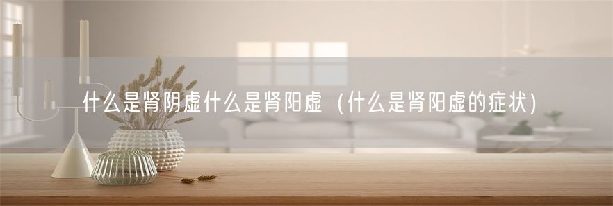 什么是肾阴虚什么是肾阳虚（什么是肾阳虚的症状）