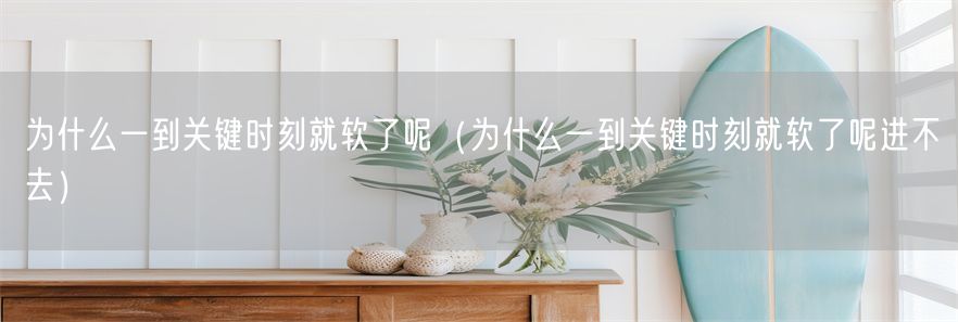 为什么一到关键时刻就软了呢（为什么一到关键时刻就软了呢进不去）(1)