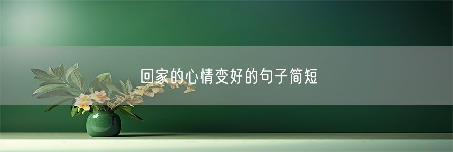 回家的心情变好的句子简短(1)