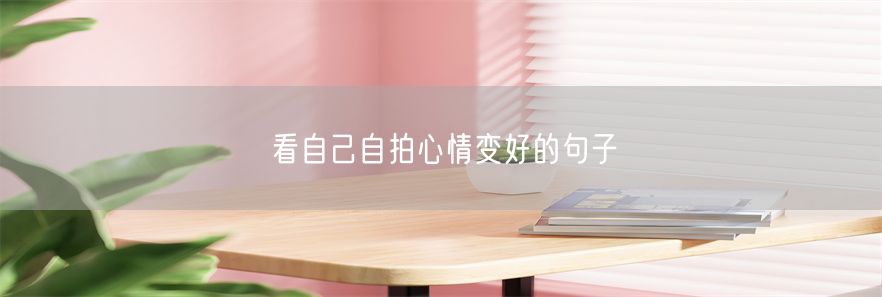 看自己自拍心情变好的句子