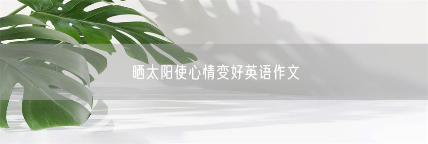 晒太阳使心情变好英语作文(1)
