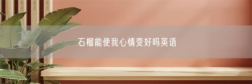 石榴能使我心情变好吗英语(1)
