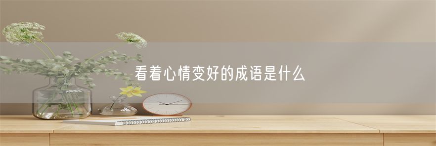 看着心情变好的成语是什么(1)