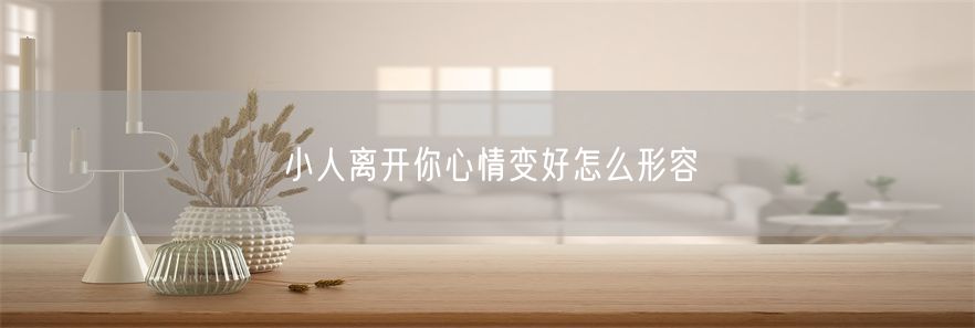 小人离开你心情变好怎么形容(1)