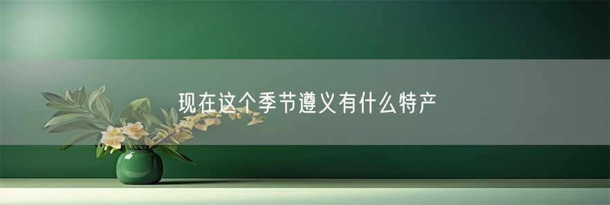 现在这个季节遵义有什么特产(1)