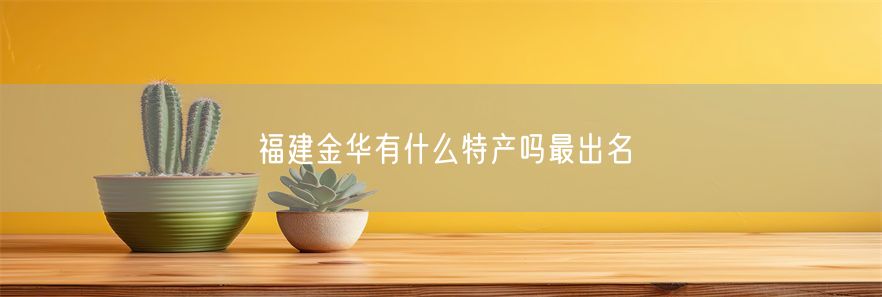 福建金华有什么特产吗最出名(1)