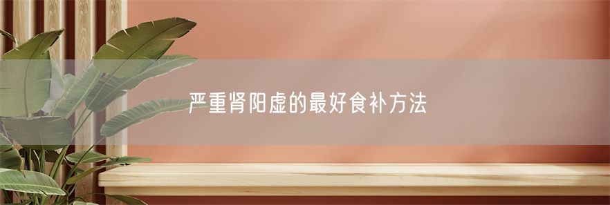 严重肾阳虚的最好食补方法