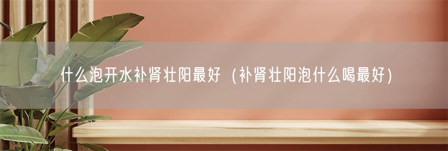 什么泡开水补肾壮阳最好（补肾壮阳泡什么喝最好）(1)