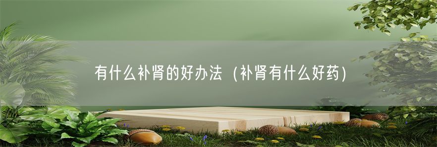 有什么补肾的好办法（补肾有什么好药）(1)