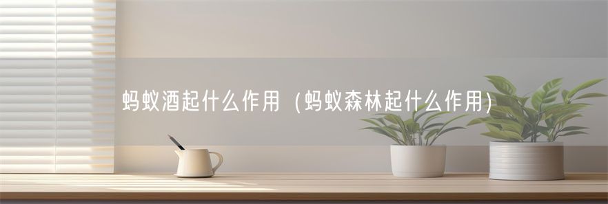 蚂蚁酒起什么作用（蚂蚁森林起什么作用）(1)