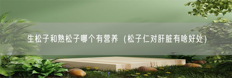 生松子和熟松子哪个有营养（松子仁对肝脏有啥好处）(1)