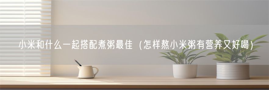 小米和什么一起搭配煮粥最佳（怎样熬小米粥有营养又好喝）(1)