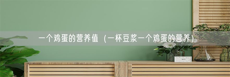 一个鸡蛋的营养值（一杯豆浆一个鸡蛋的营养）(1)