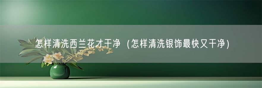 怎样清洗西兰花才干净（怎样清洗银饰最快又干净）(1)