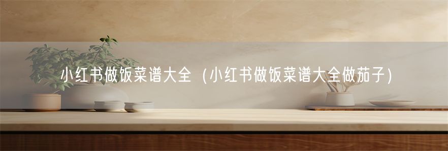 小红书做饭菜谱大全（小红书做饭菜谱大全做茄子）(1)