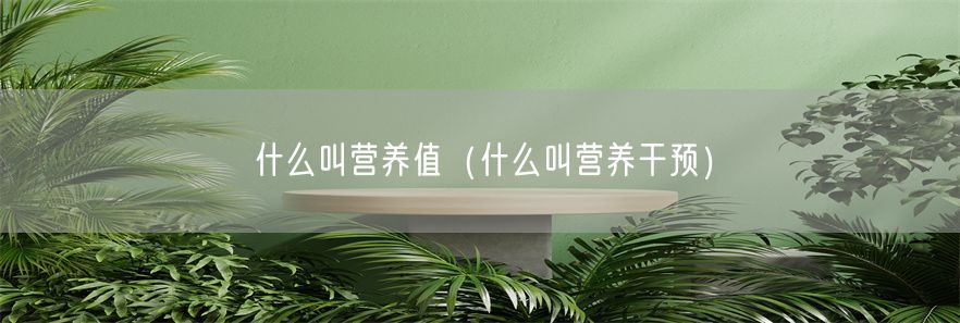 什么叫营养值（什么叫营养干预）(1)
