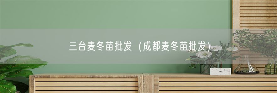 三台麦冬苗批发（成都麦冬苗批发）(1)