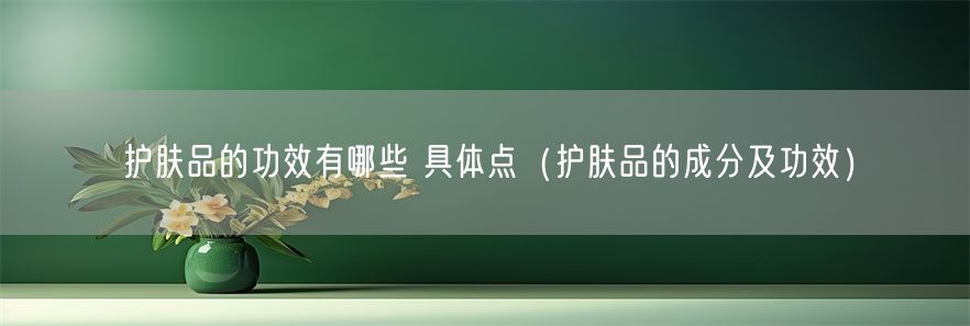 护肤品的功效有哪些 具体点（护肤品的成分及功效）(1)