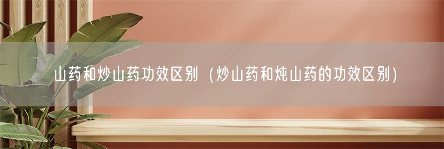 山药和炒山药功效区别（炒山药和炖山药的功效区别）(1)