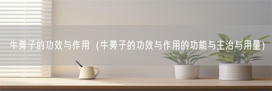牛蒡子的功效与作用（牛蒡子的功效与作用的功能与主治与用量）(1)