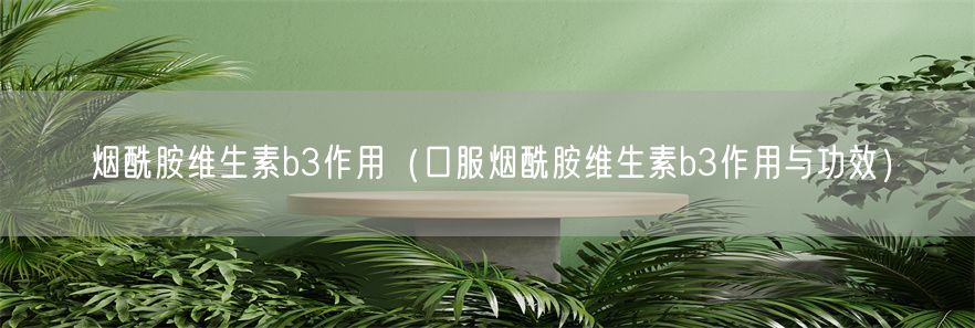 烟酰胺维生素b3作用（口服烟酰胺维生素b3作用与功效）(1)